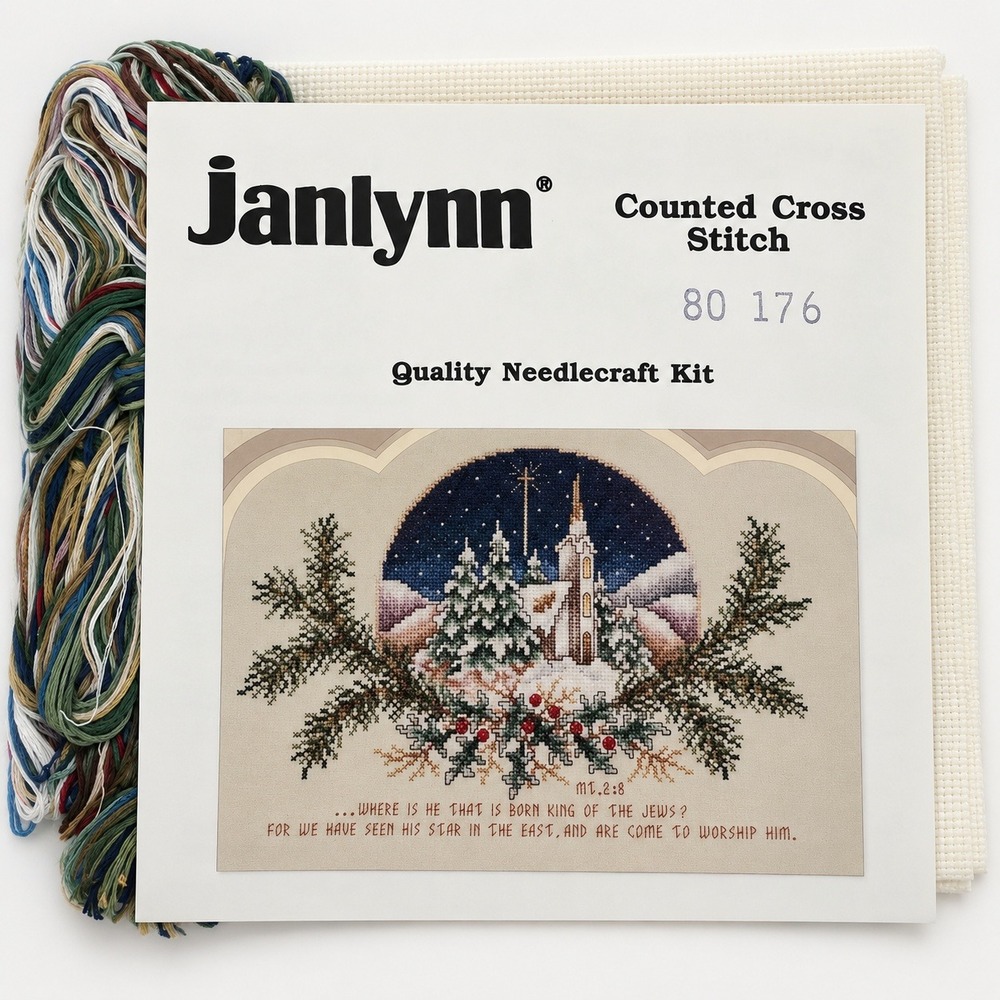 Church Star Counted Cross Stitch Kit Janlynn 80-176 Matthew 2:2 Christmas